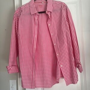 Boden Women’s Pink Gingham Button Down Shirt